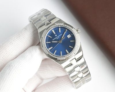 Vacheron Constantin Overseas 33mm Lady Swiss ETA Quartz Movement Diamond Bezel Watch